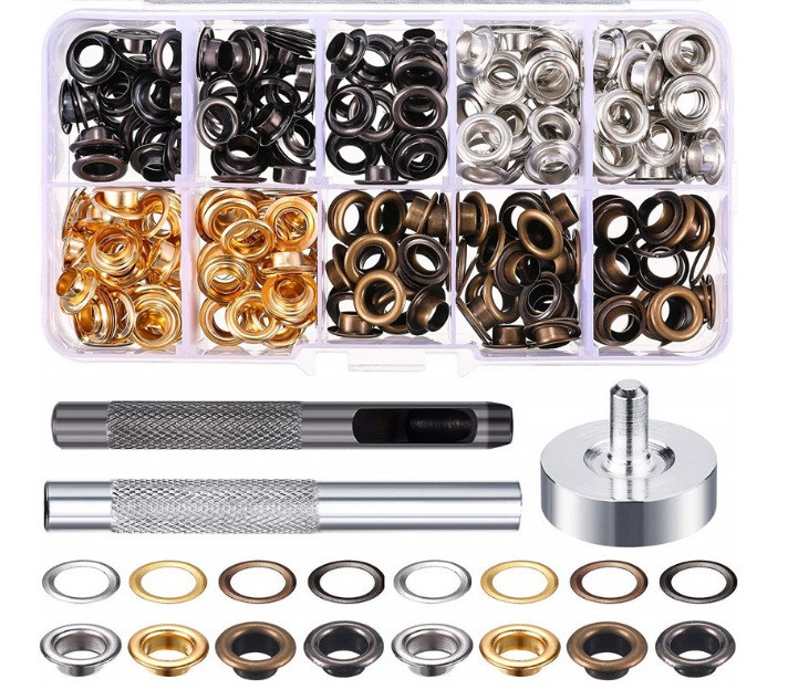 Набор Инструментов для Установки Люверсов 5 Мм + 600 Разноцветных ...