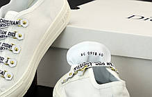 Жіночі кеди кросівки Dior Sneakers. White ТОП репліка ААА класу., фото 2