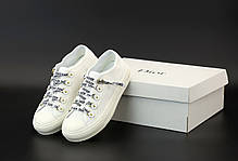 Жіночі кеди кросівки Dior Sneakers. White ТОП репліка ААА класу., фото 3