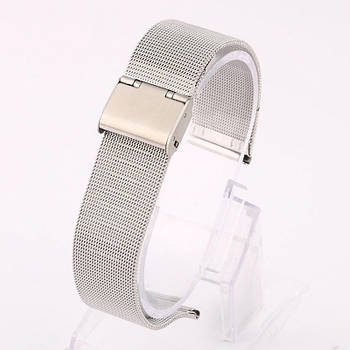 Ремінець для годинника Mesh steel design bracelet Універсальний, 20 мм. Silver