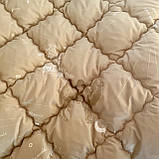 Ковдра на овчині "ODA" Розмір Євро 200*220 см Ковдра вовняна. Стьобана ковдра, фото 3