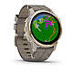 Смарт-годинник Garmin Fenix 6S Sapphire золотавий з сірим шкіряним ремінцем, фото 7