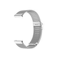 Ремінець металевий для годинника 22 мм з пряжкою-застібкою сріблястий, фото 5