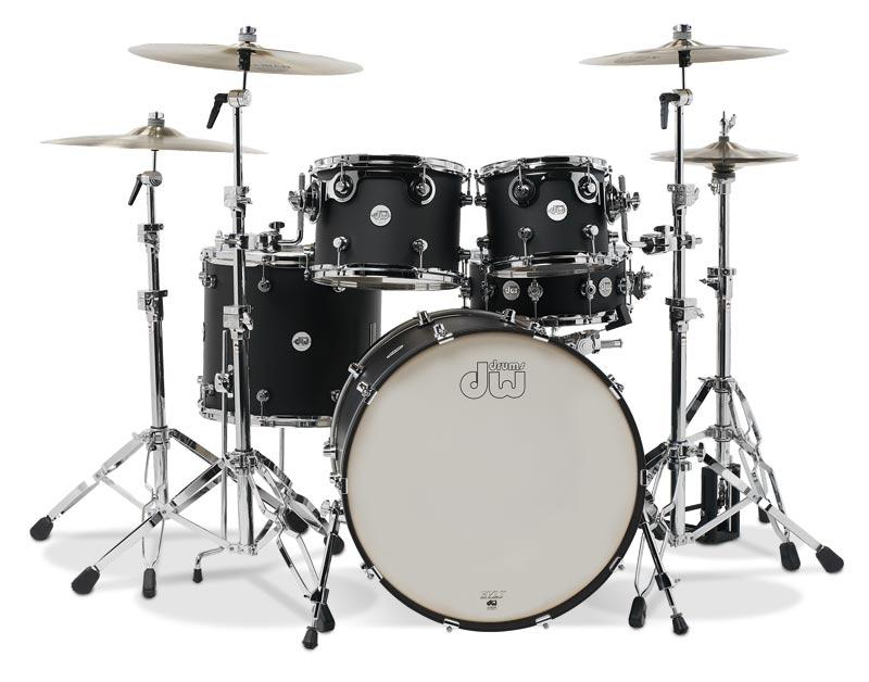 Акустична барабанна установка DW DESIGN SERIES 5-PIECE SHELL PACK (BLACK SATIN)