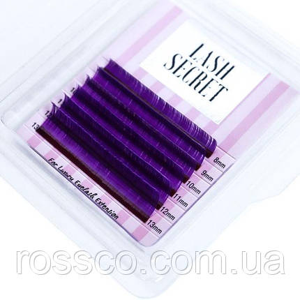 Вії фіолетові LASH SECRET D0.07 (mini mix), фото 1
