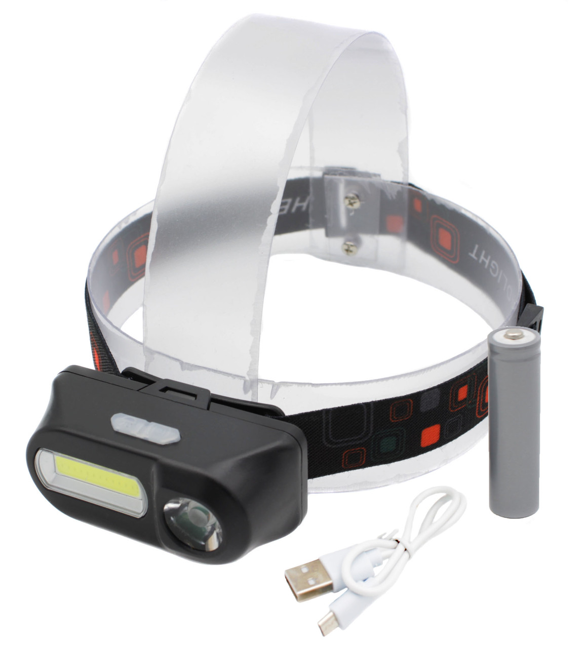Ліхтар налобний Bailong BL-1804 Акк.18650/LED+COB / MicroUSB/ 2 кнопки PL185
