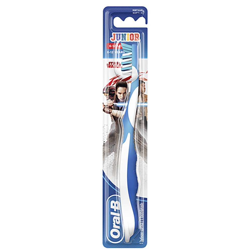 Зубна щітка дитячий 6 - 12 років синя Oral-B Junior Star Wars (3014260099084)