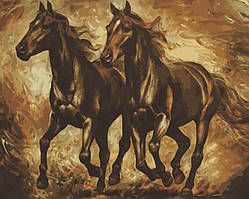Картина за номерами "Скакуни" тм Лавка Чудес 40 x 50 см (в коробці) (LC20142)
