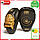 Лапи боксерські шкіряні гнуті Leone Power Line Black чорний з золотим, фото 2