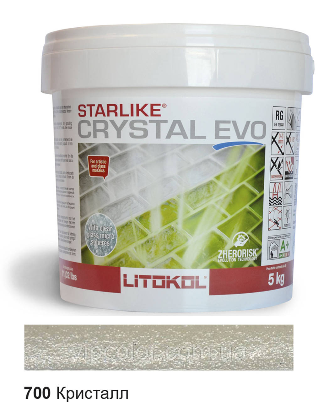 Litokol STARLIKE EVO CRYSTAL 700 КРИСТАЛ 1 кг - епоксидна двокомпонентна затірка - Special Collection