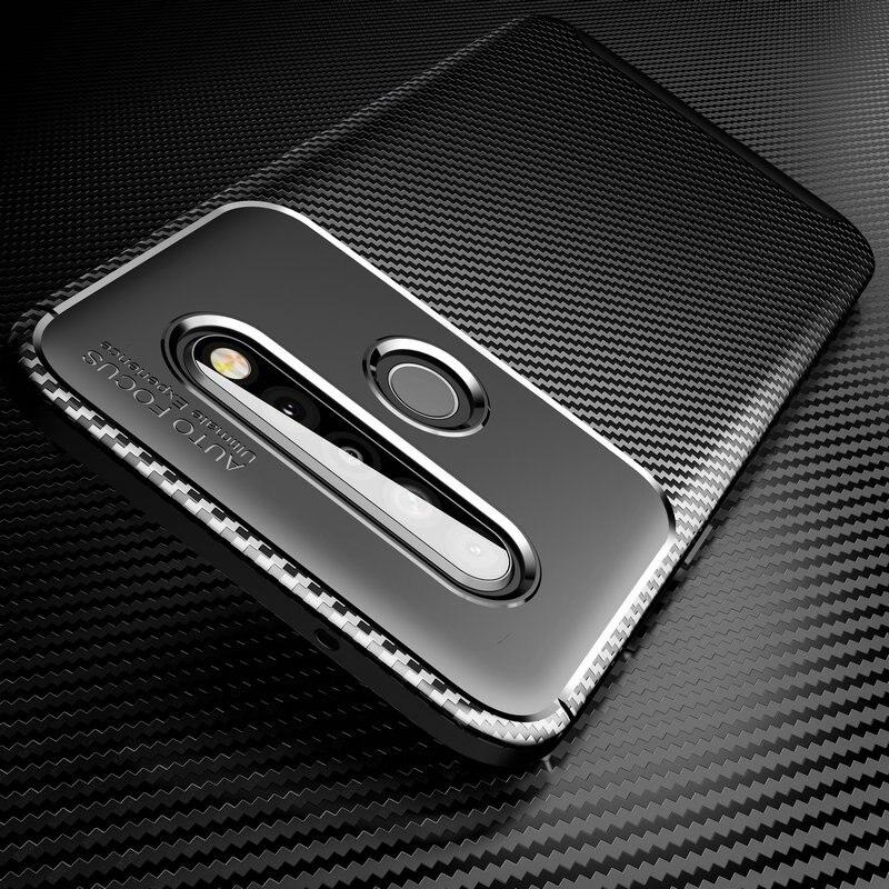 Чохол протиударний Карбон для LG V50 Thinq чорний гумовий