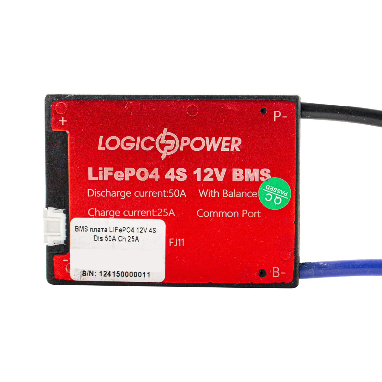 BMS плата LiFePO4 12V 4S Dis 50A Ch 25A, фото 1