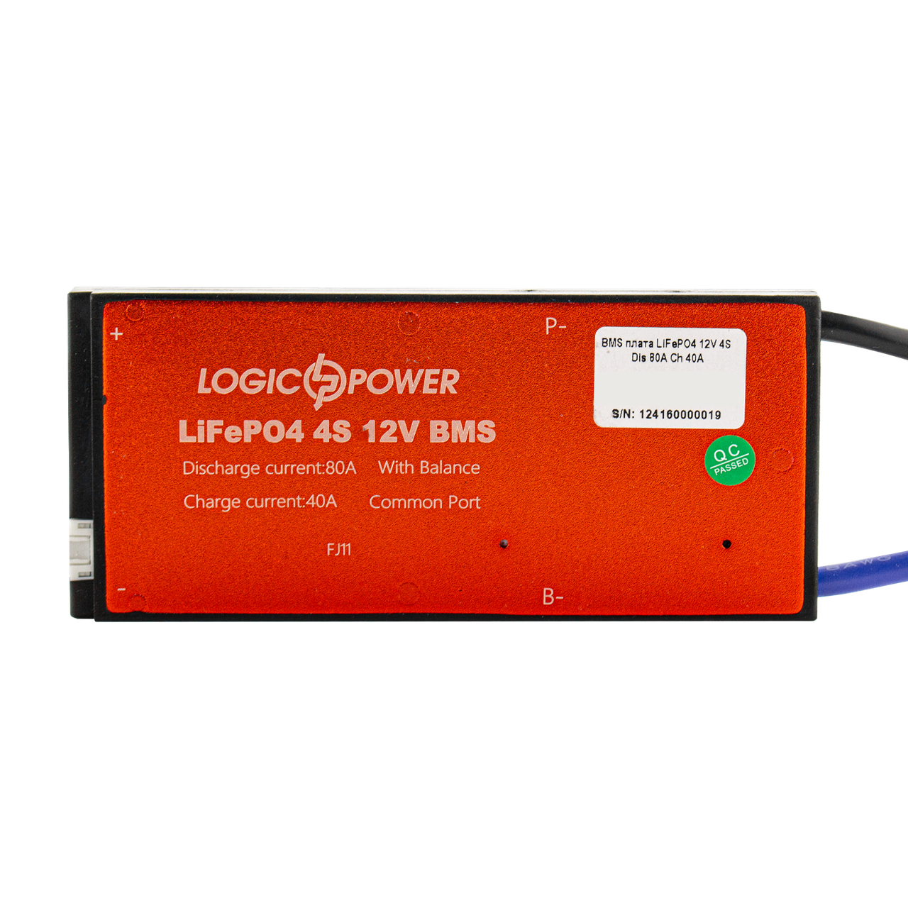 BMS плата LiFePO4 12V 4S Dis 80A Ch 40A, фото 1
