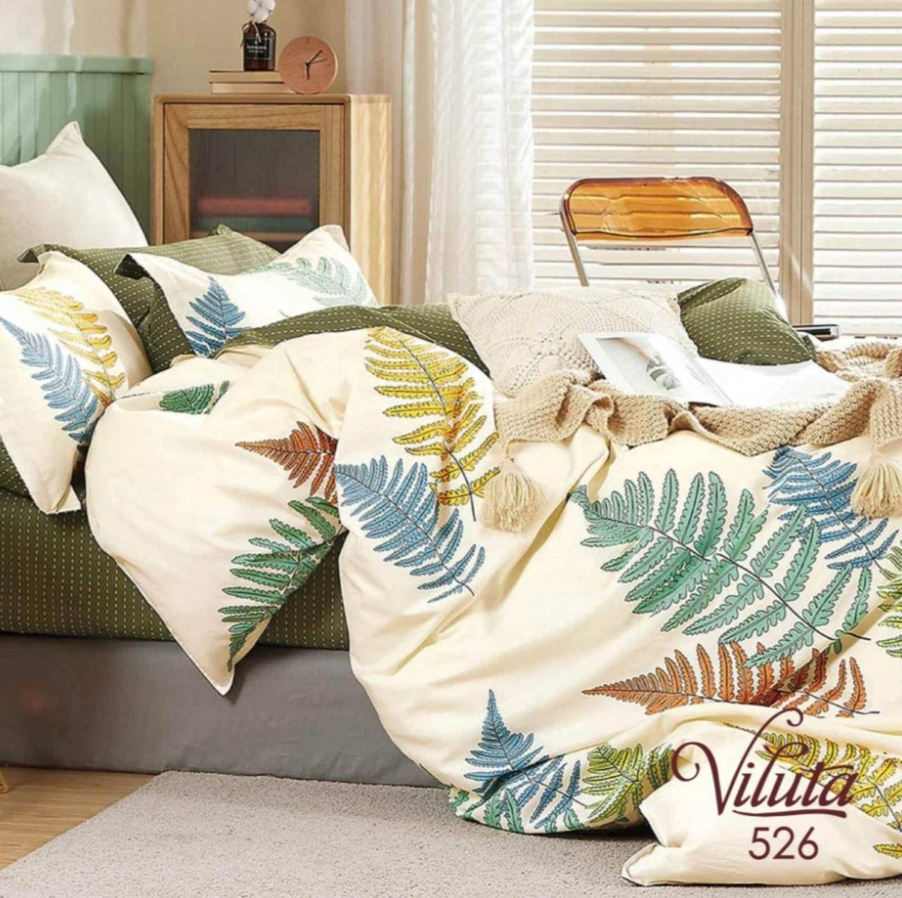 

Постельный комплект сатин арт.526 (70х70см), ТМ Viluta, Зелёный