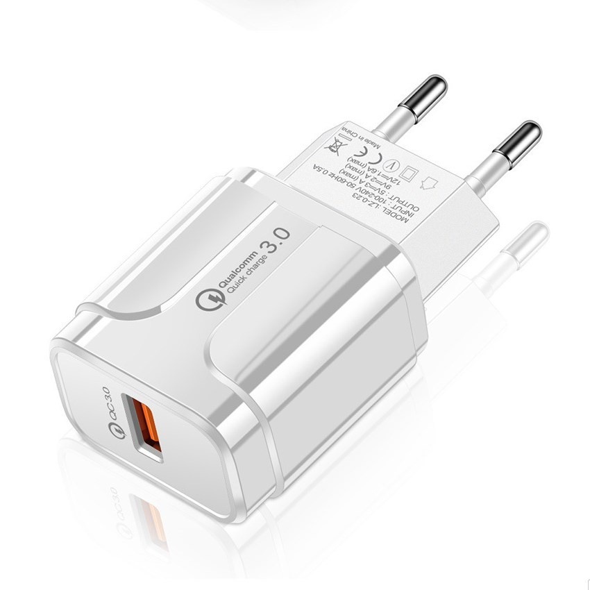Мережевий зарядний пристрій/швидке заряджання/адаптер Qualcomm Quick Charge 3.0/QC 3.0 білий (QC-21964)