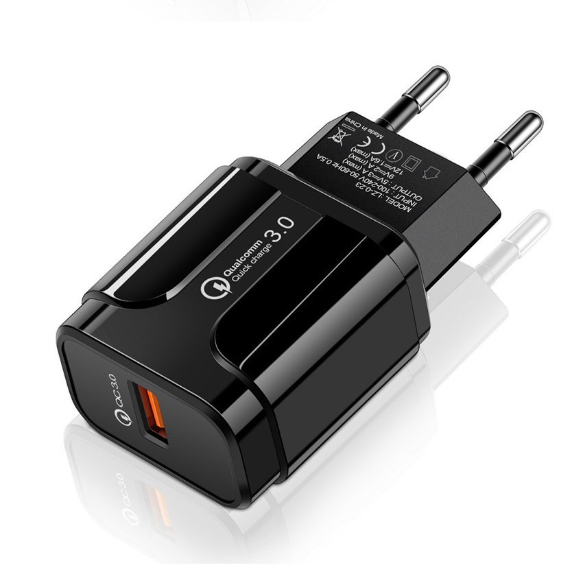 Мережевий зарядний пристрій/швидкий заряджання/адаптер Qualcomm Quick Charge 3.0/QC 3.0 чорний (QC-21951)