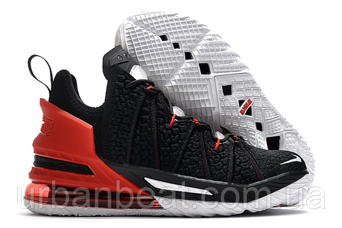 Баскетбольні кросівки Nike Lebron 18 Black/Red (Розмір 41 - 26 см), фото 1
