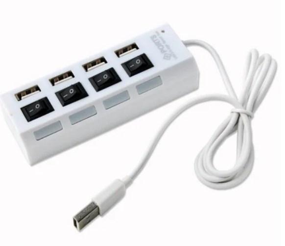 USB HUB на 4 порта з вимикачами 2.0 юсб хаб розгалужувач