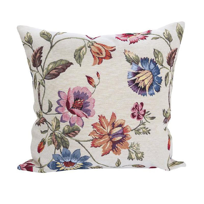 Наволочка гобеленова одностороння Квіти (45х45 см), фото 1