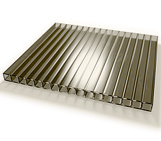 Стільниковий полікарбонат Polygal-Стандарт s=4 мм 6000, бронза