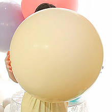 Латексний повітряна куля гігант круглий макарун жовтий пастель 36" (90 см)
