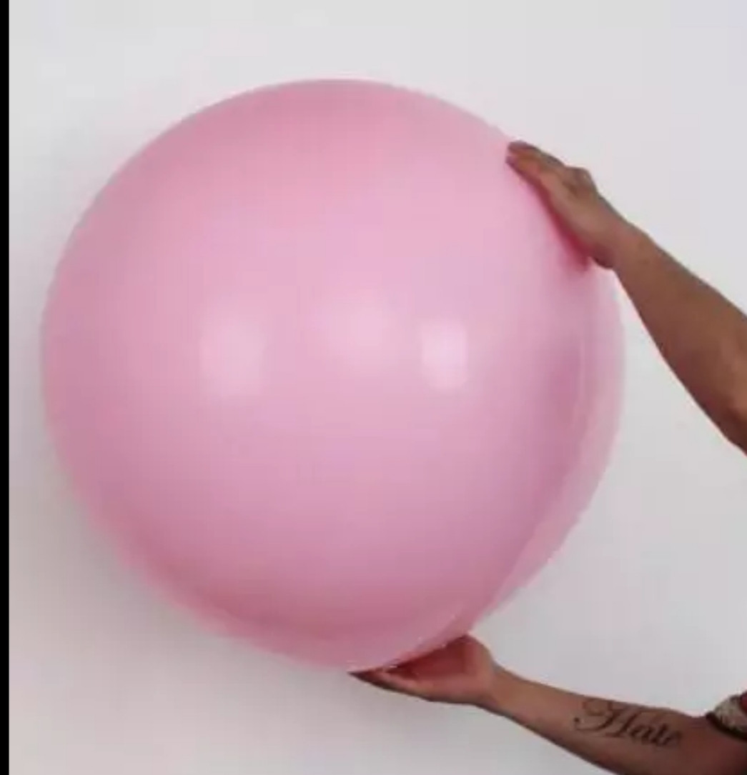 Латексний куля гігант круглий макарун рожевий пастель 36" (90 см)