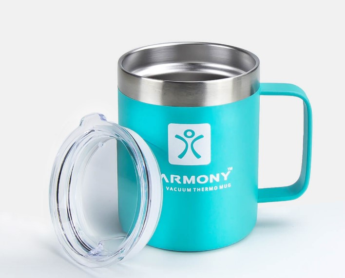 Термокружка Harmony Travel 350 мл металева, бірюзова (SH011726), фото 1