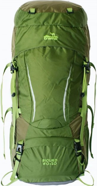 Рюкзак туристичний для трекінгу, полегшений, ергономічний Tramp Sigurd TRP-045 70 л (60 + 10 л), зелений S