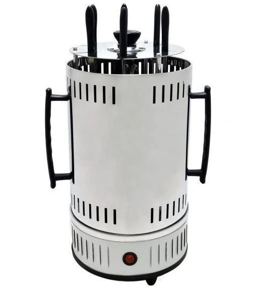 Електрошашличниця вертикальна Domotec BBQ MS-7782, нержавіюча сталь, біла (SH011973), фото 1