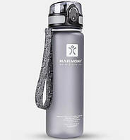 Пластикова пляшка для води Harmony 500 мл спортивна, ударостійка, сіра (SH011704)