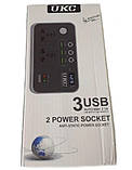 Автомобільний перетворювач, інвертор UKC 12-220V 200W з LCD і USB 7064, чорний S, фото 4