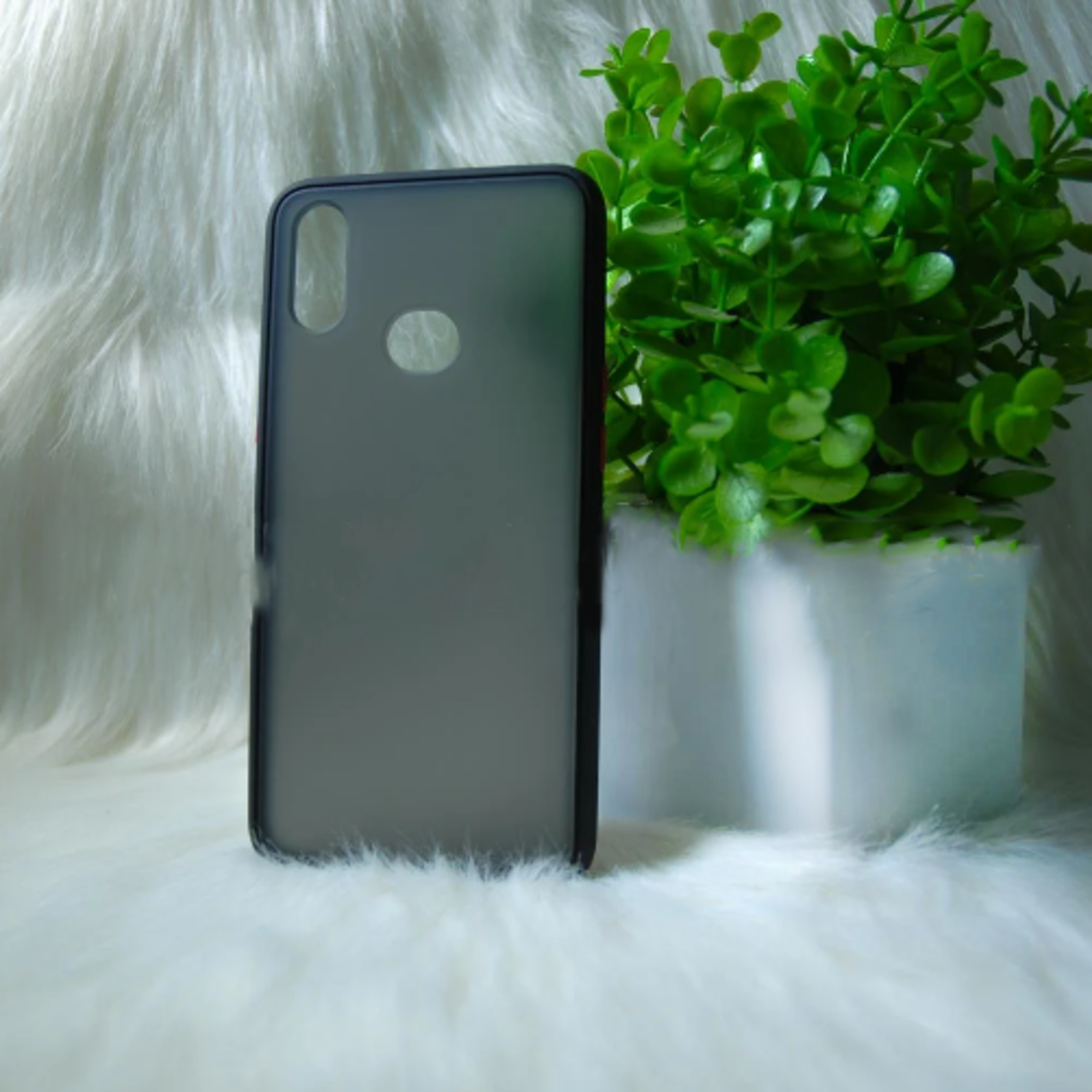 Чохол Samsung A10s "Shadow matte" чорно-червоний (black-red)