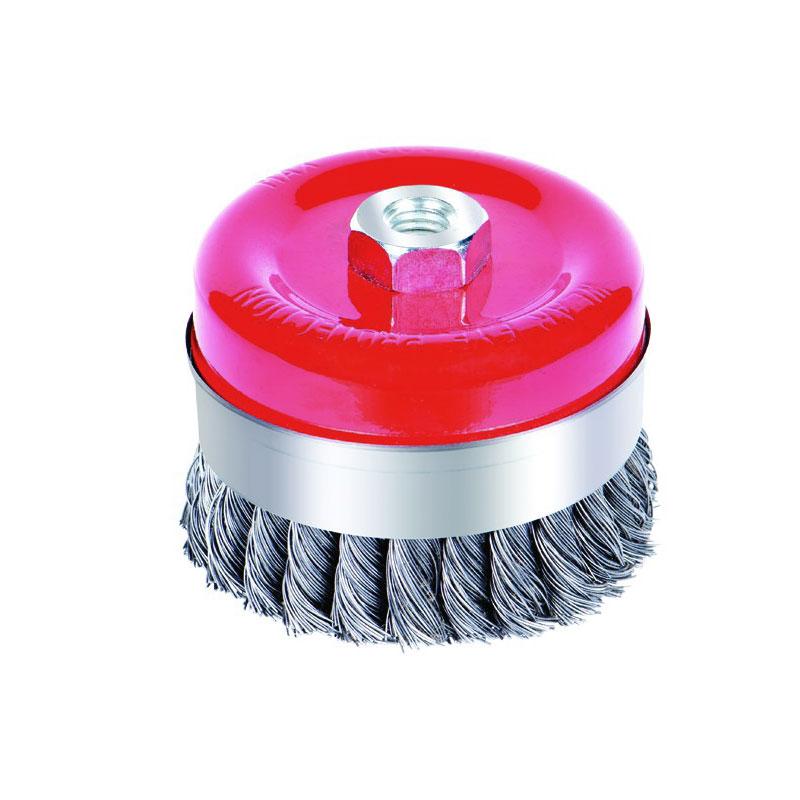 Щітка дротяна чашевидних посилена Ø125мм М14×2мм (сталевий витий) SIGMA (9027121)