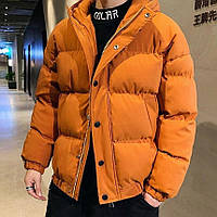 Куртка мужская зимняя ОВЕРСАЙЗ до -20*С короткая As теплая оранжевая пуховик мужской зимний