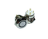 Кнопка антивандальна 16 мм без фіксації, 4контактів, 12V, з підсвіткою, фото 2