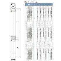 Відцентровий Насос свердловинний 0.37 кВт H 56(44)м Q 55(33)л/хв Ø102мм DONGYIN 4SDm2/8 (777121), фото 2