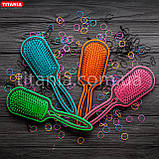 Щітка для волосся масажна овальної форми Titania art.1874, фото 2