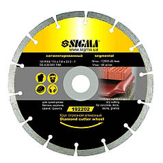 Круг відрізний алмазний сегментований Ø180×2.2×22.2 мм, 8000об/хв SIGMA (1922051)