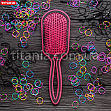 Щітка для волосся масажна овальної форми Titania art.1874, фото 6