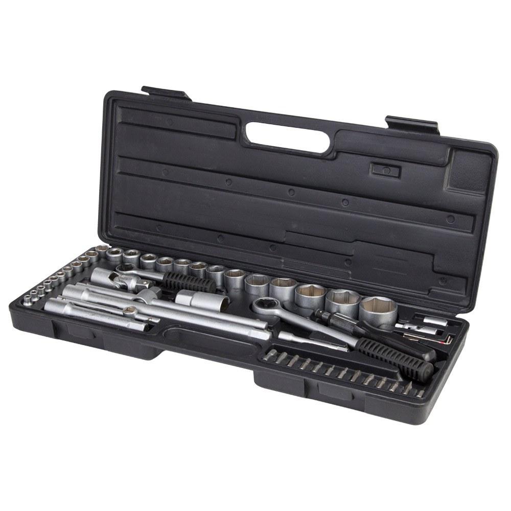 Набір насадок торцевих 1/4", 1/2" + аксесуари 51шт (кейс) GRAD (6003105)