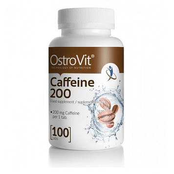 Кофеїн безводний OstroVit Caffeine 200 мг (100 tabs)