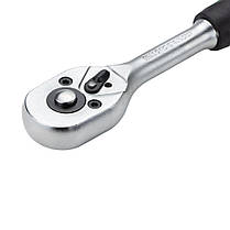 Ключ-тріскачка 1/4" 150мм 45T GRAD (6050345), фото 2