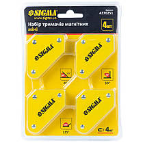 Набір власників магнітних міні 4кг 52×20×40×16×38мм (45,90,135°) 4шт SIGMA (4270251), фото 5