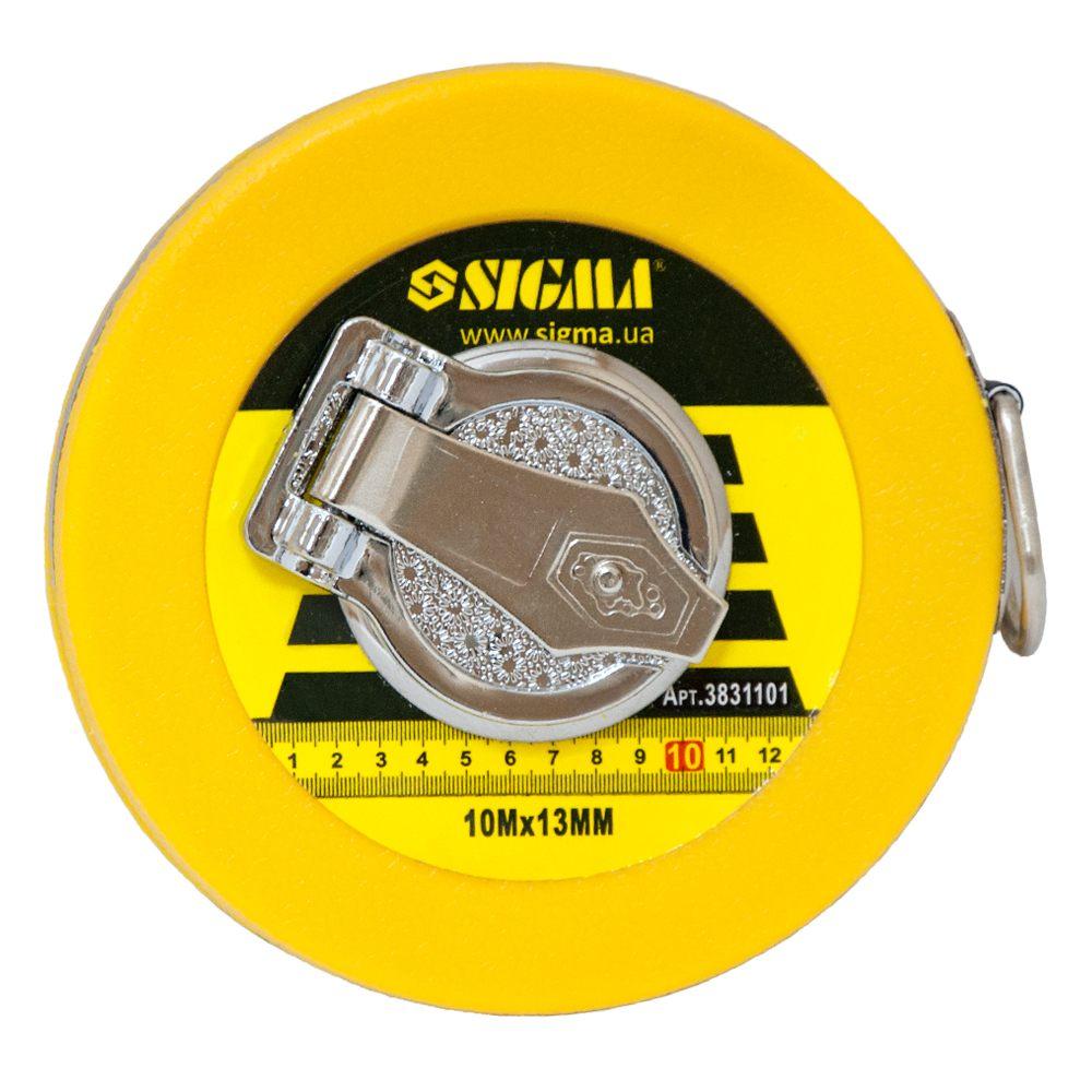 Рулетка скловолокно 10м×13мм SIGMA (3831101)