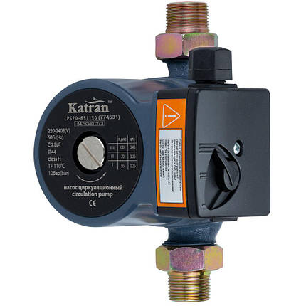 Насос циркуляційний WETRON 100Вт Hmax 6м Qmax 75л/хв Ø1" 130мм + гайки Ø3/4"(774531), фото 2