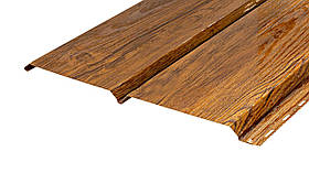 Сайдинг металевий фальш брус Золотий Дуб ЗД