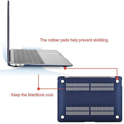 Чохол STR Matte Hard Shell Case for MacBook Pro 16 (2019 -2020) - Black Синій, фото 3