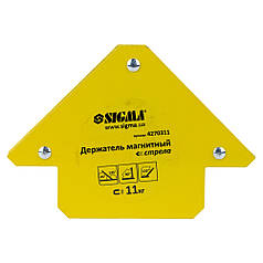 Магніт для зварювання стріла 11кг 75×65мм (45,90,135°) SIGMA (4270311)