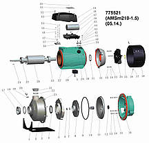 Насос відцентровий 1.5 кВт Hmax 24.2 м Qmax 300л/хв (нерж) LEO 3.0 (775521), фото 3