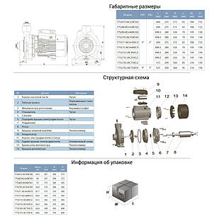 Насос відцентровий 380В 5.5 кВт Hmax 54м Qmax 500л/хв 2" LEO 3.0 AC550CH2 (7752703), фото 2